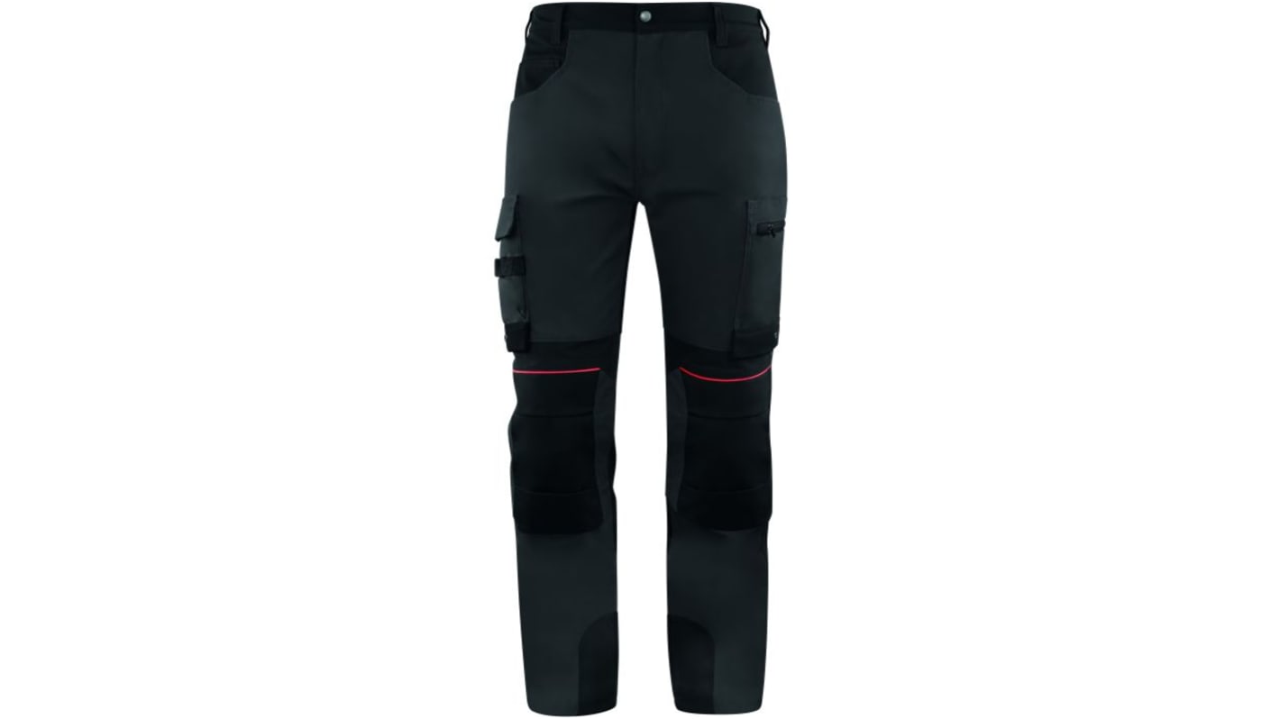 Pantalon multipoches Delta Plus, XL, 90/98cm Unisexe, Noir/Vert/Blanc/Jaune