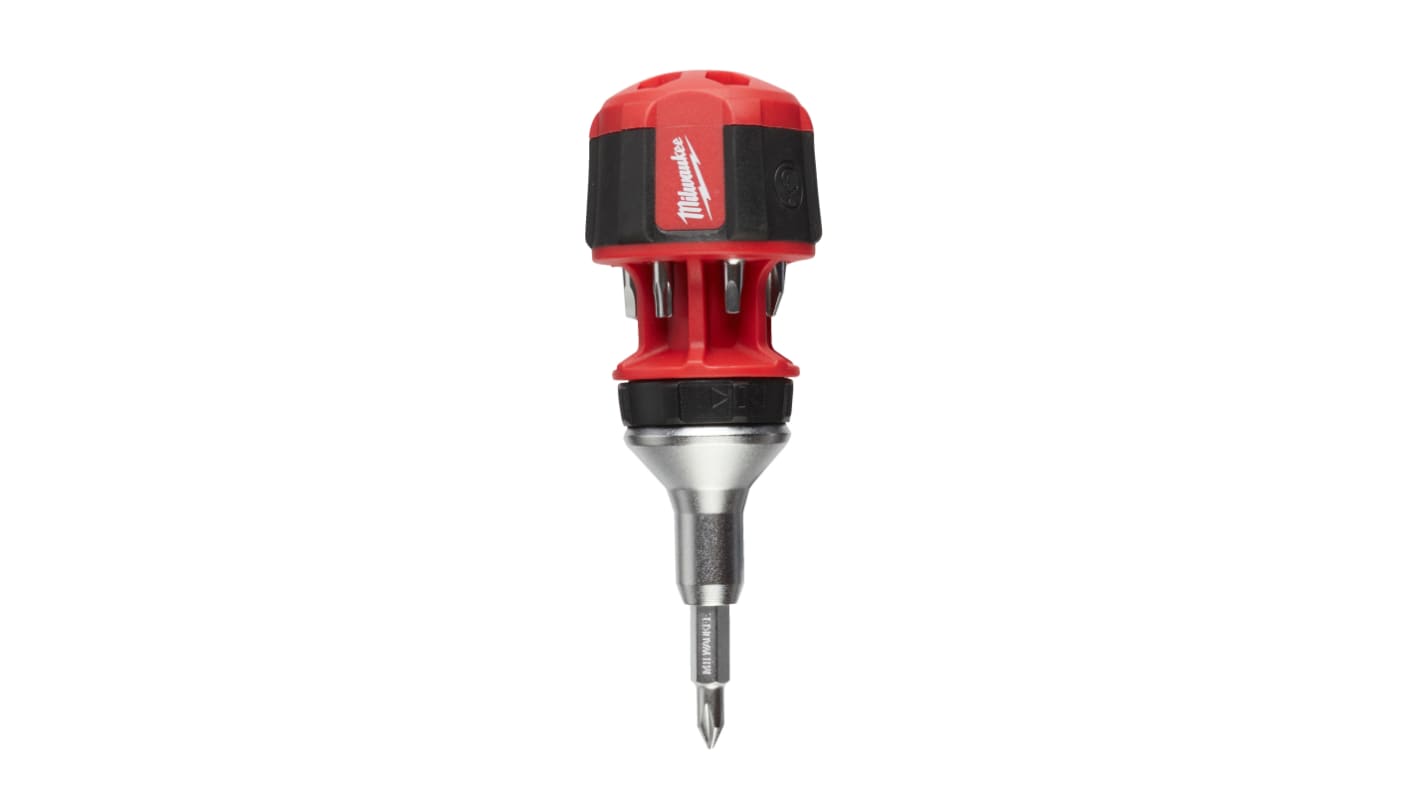 Tournevis porte-embout à cliquet Phillips, Pozidrive, Fendu, Torx Milwaukee 1/4"