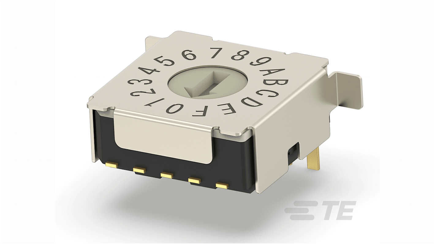 MRSSH4DR16SMGWTR TE Connectivity 16 Way Surface Mount DIP Switch 16P