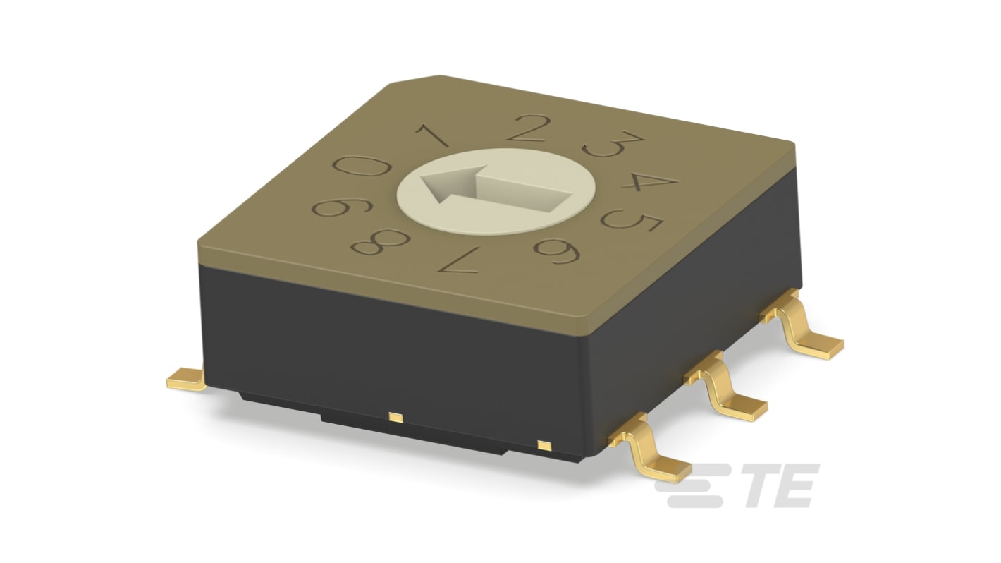 TE Connectivity 10 Way Surface Mount Rotary Switch 10P, Screwdriver Actuator