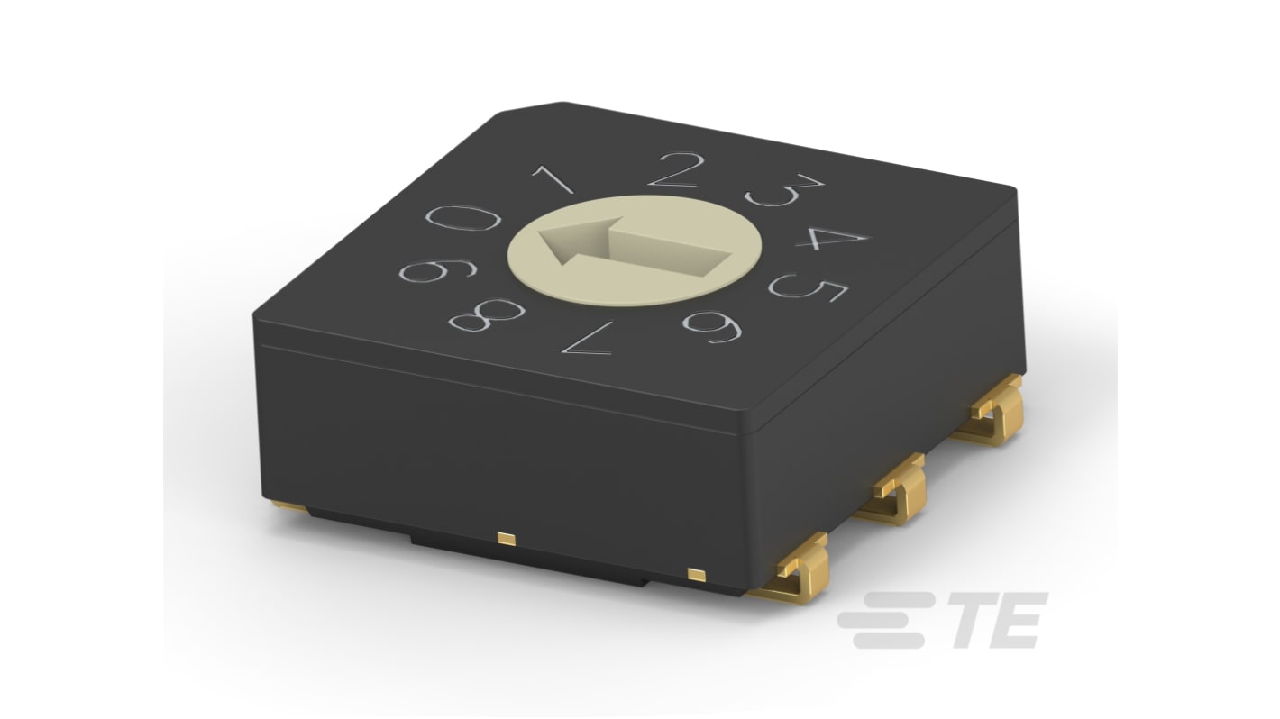 TE Connectivity 10 Way Surface Mount Rotary Switch 10P, Screwdriver Actuator