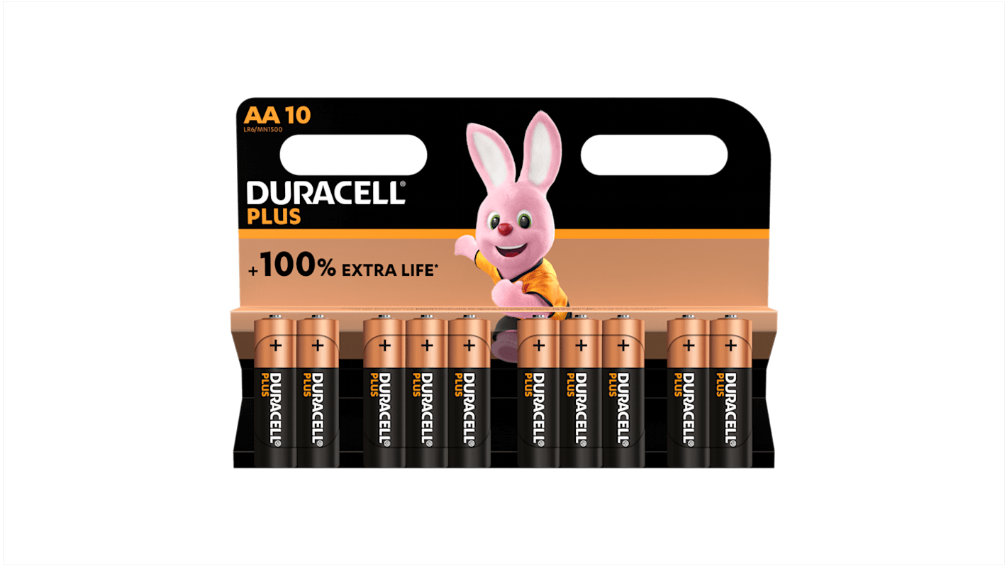 MN1500B10PLUS Duracell Duracell Plus Alkaline Manganese Dioxide AA