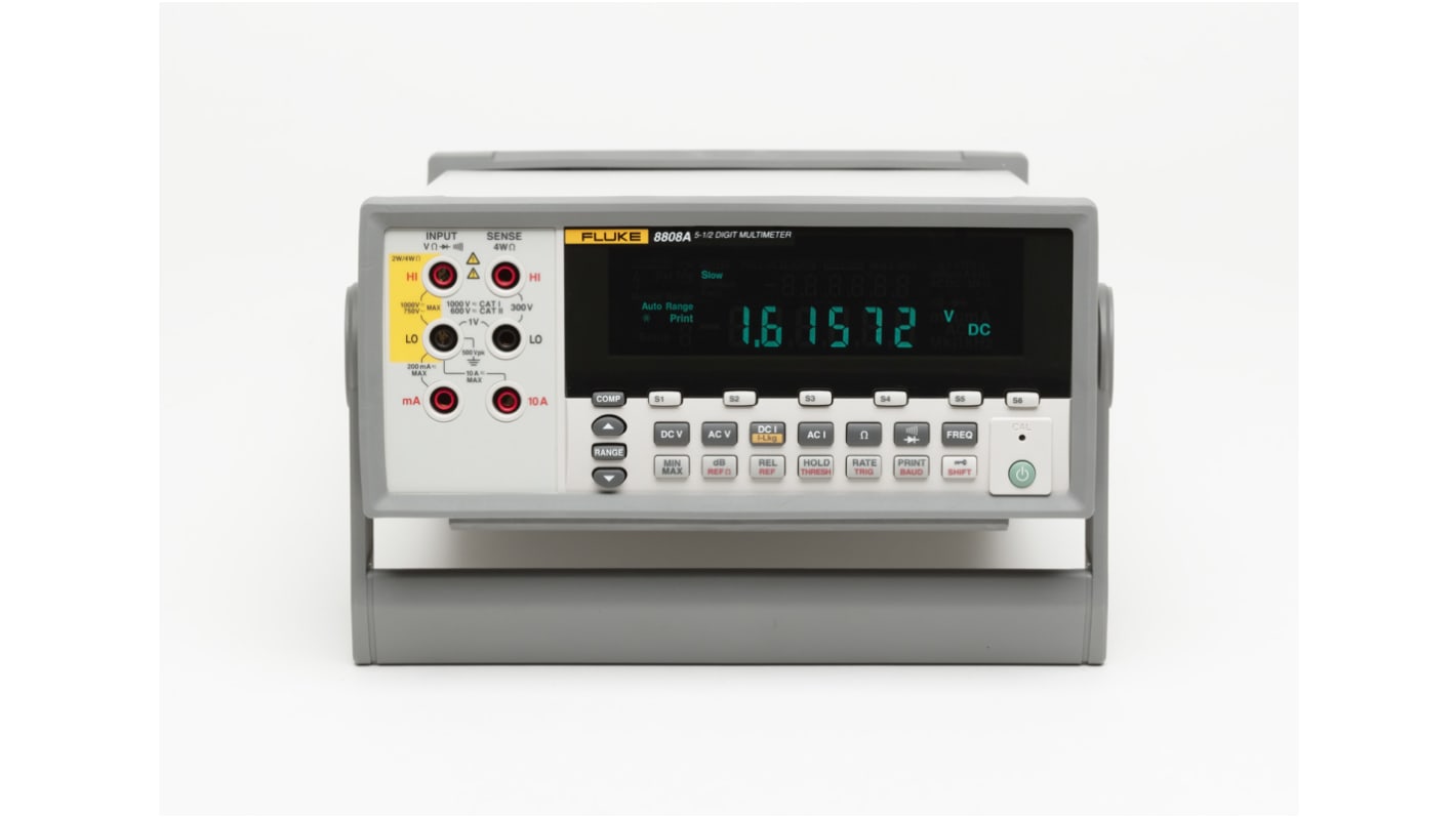 Multímetro de banco Fluke calibration 8808A/TL 240V, 1000V ac/1000V dc, 10A ac/10A dc, TRMS