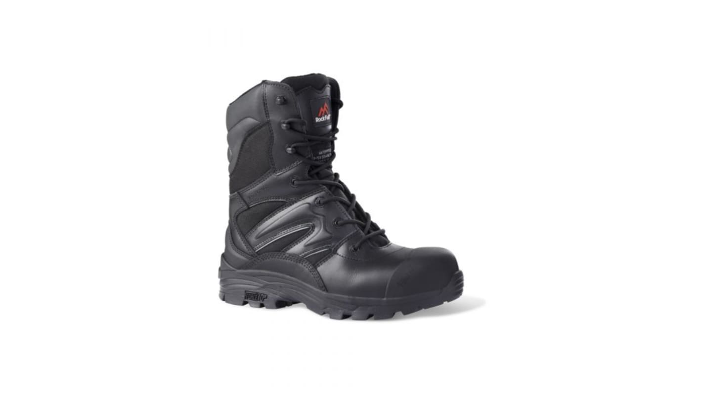 Rockfall Black Non Metallic Toe Capped Safety Boots, UK 3, EU 36