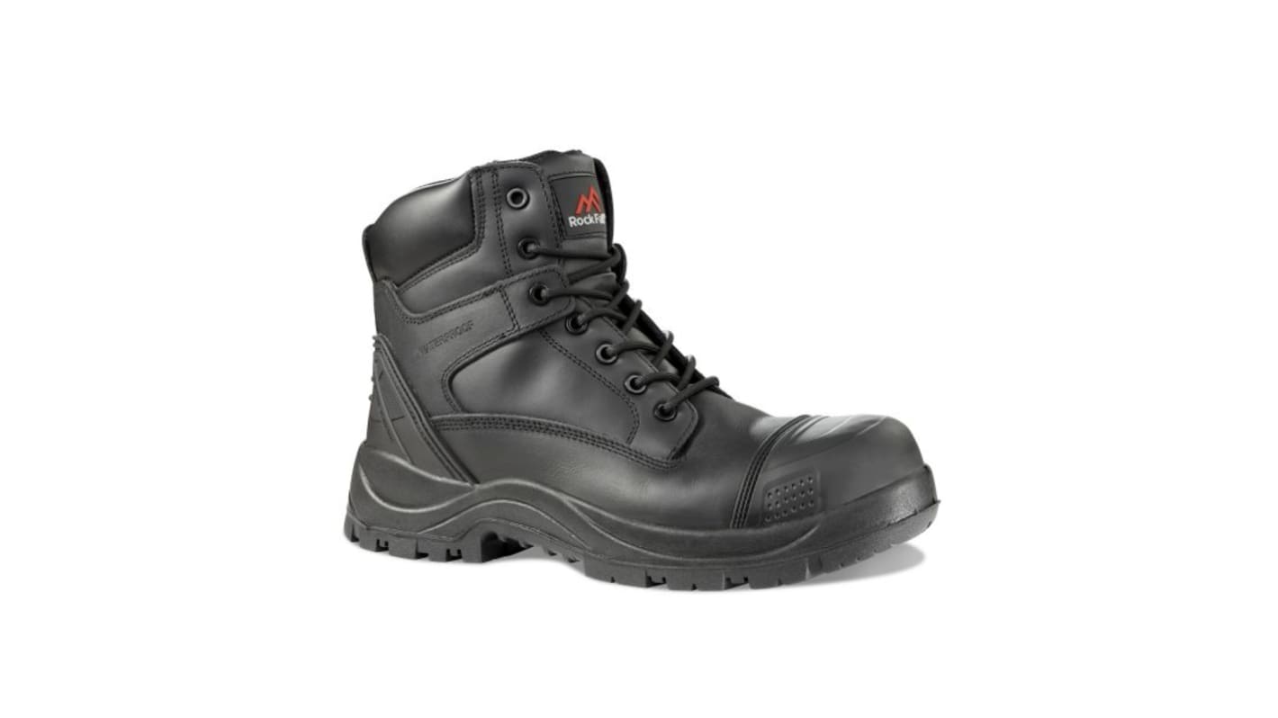 Rockfall Black Non Metallic Toe Capped Safety Boots, UK 3, EU 36