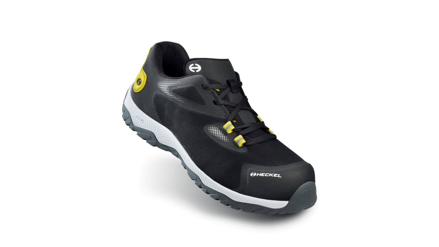 Heckel MACSOLE SPORT Unisex Black, White Composite Toe Capped Safety Shoes, UK 7, EU 41