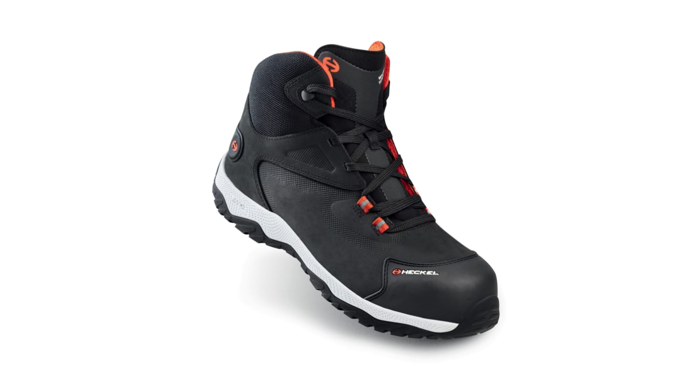 Heckel MACSOLE SPORT Black, White Composite Toe Capped Unisex Safety Shoes, UK 5, EU 38