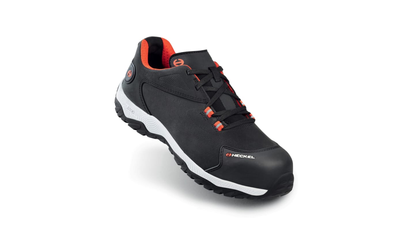 Heckel MACSOLE SPORT Unisex Black, White Composite Toe Capped Safety Shoes, UK 8, EU 42