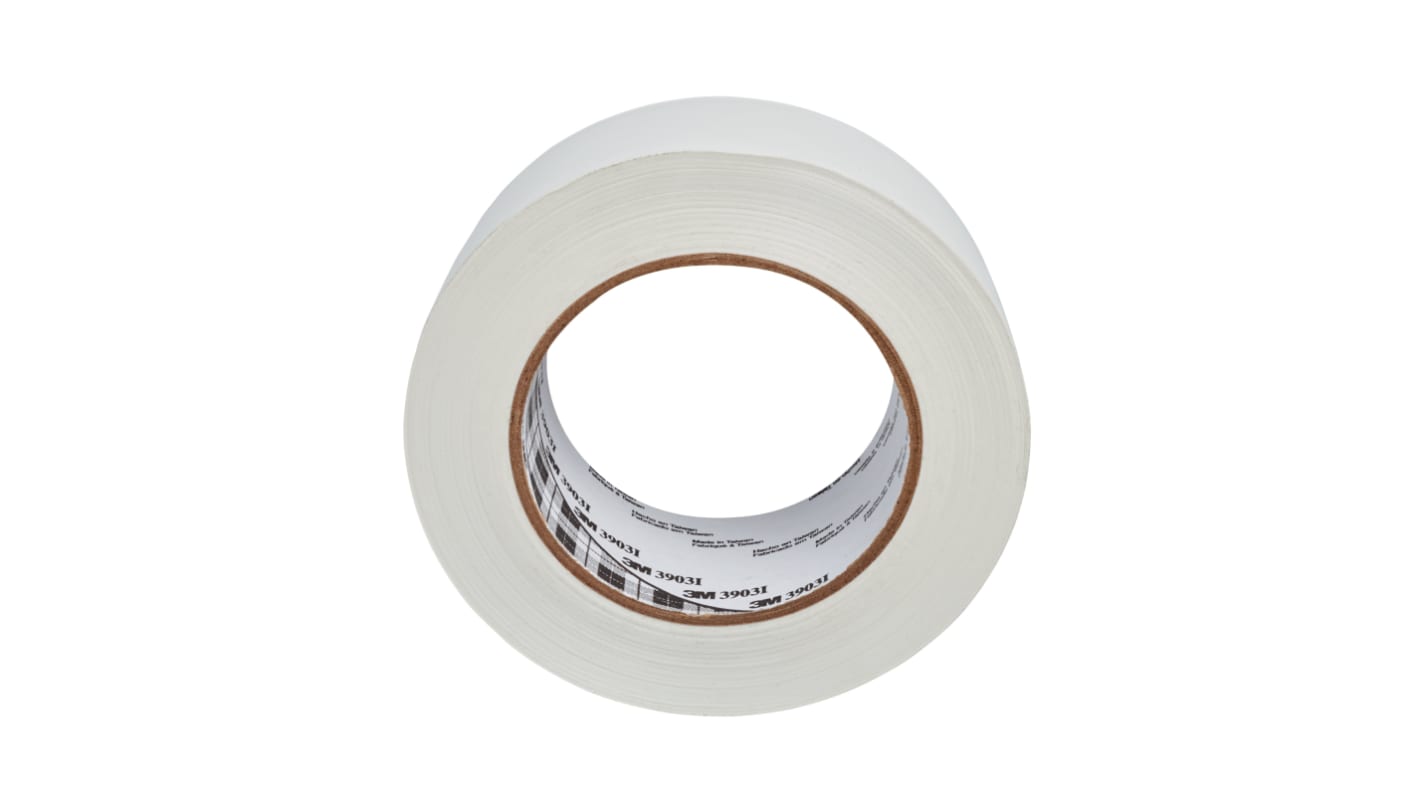 Nastro telato Bianco in Vinile 3M 3903, adesivo in Gomma, 50mm x 50m x 0.15mm