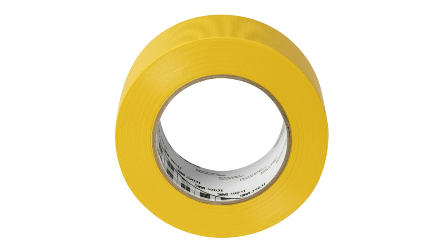 Nastro telato Giallo in Vinile 3M 3903, adesivo in Gomma, 50mm x 50m x 0.15mm