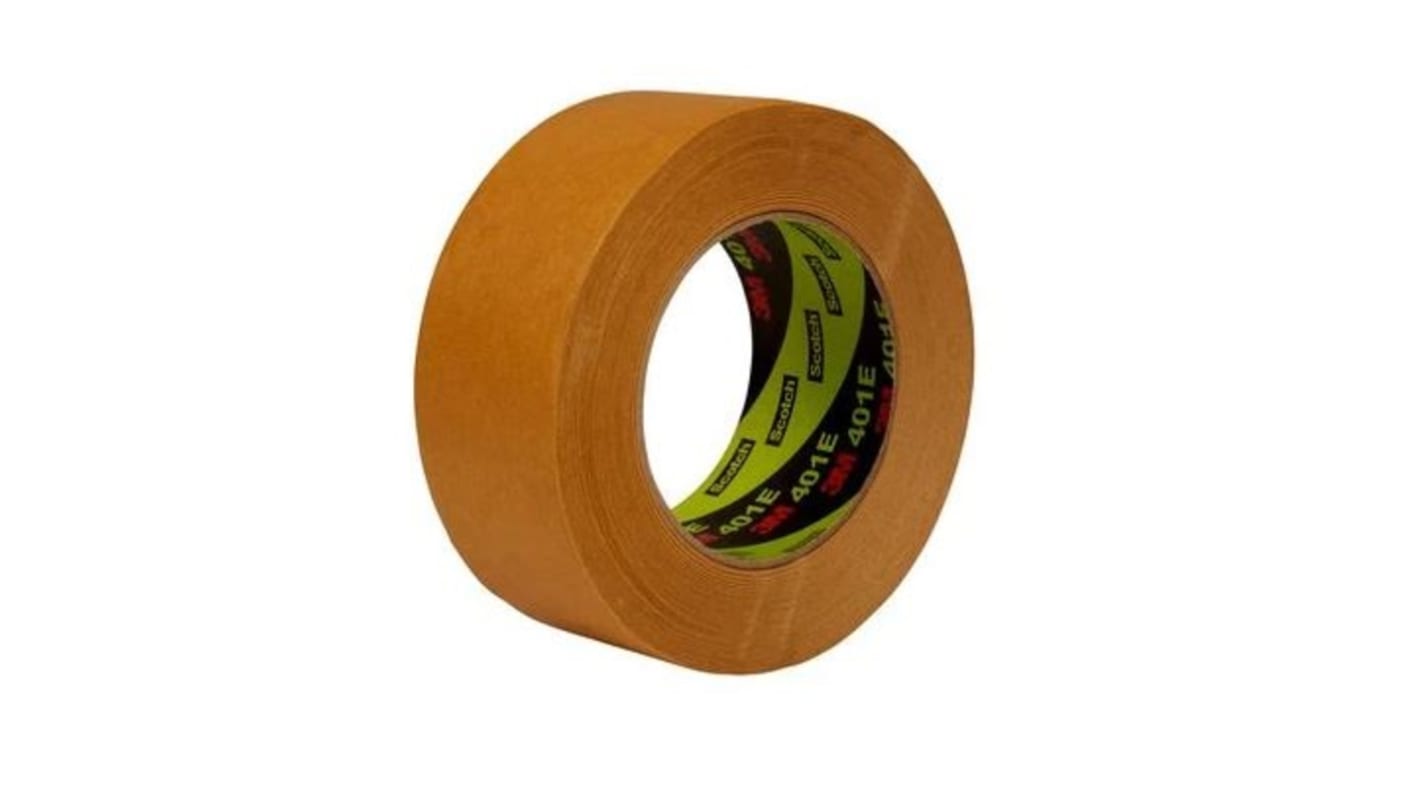 401E 48mm x 50m 3M 401 Brown Masking Tape 48mm x 50m RS