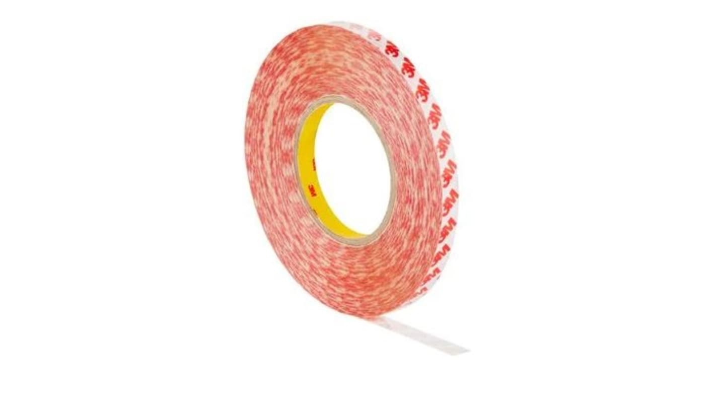 3M Kunststoff-Klebeband doppelseitig, Weiß bis +160°C, Stärke 0.2mm, 19mm x 50m