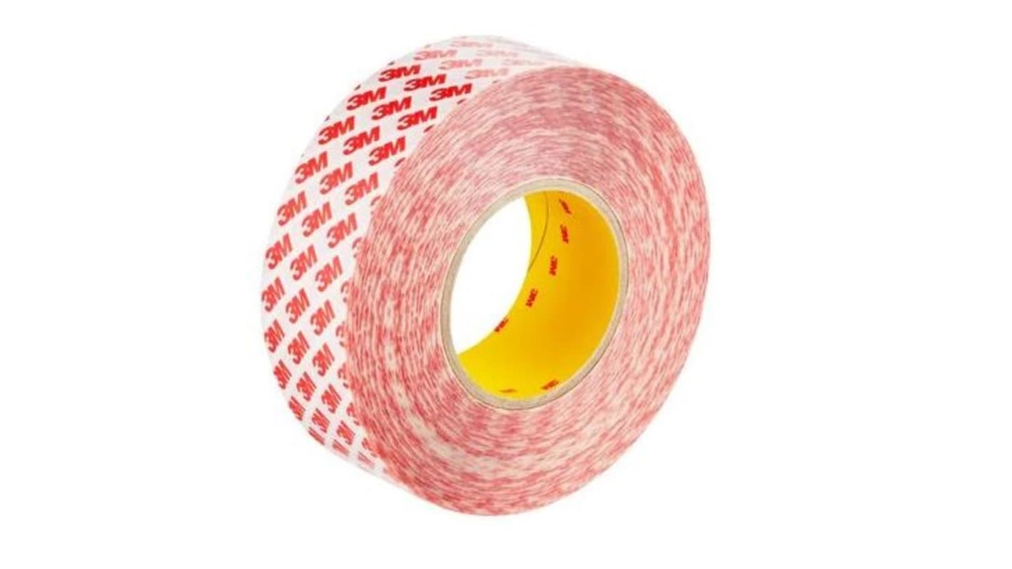 3M GPT-020 Series Transparent Double Sided Polyester Tape, 0.2mm Thick, Acrylic Backing, 50mm x 50m