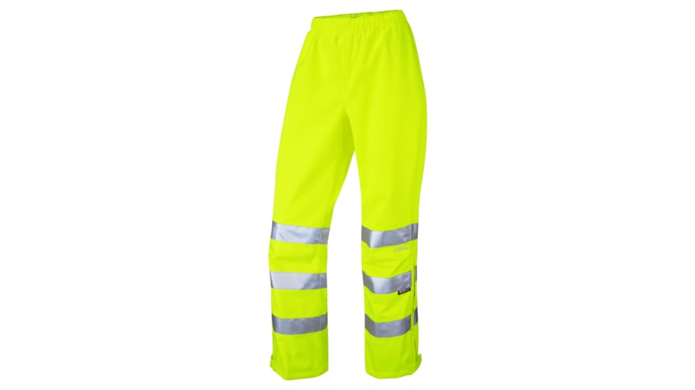 Pantalon haute visibilité Leo Workwear LL02-Y, taille 106 → 114cm, Jaune, Femme, Respirant, Haute visibilité