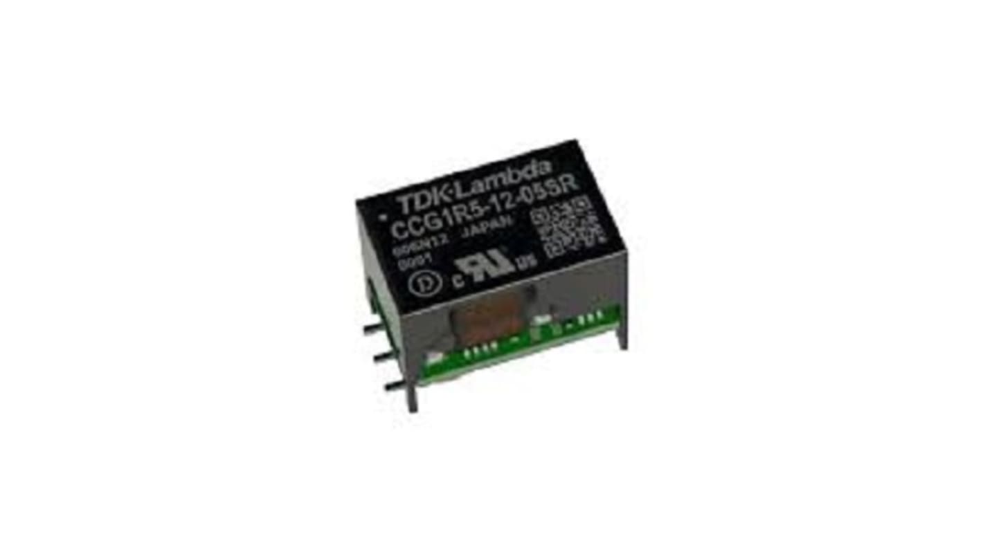 TDK-Lambda CCG Isolated DC-DC Converter, 3.3V dc/, 4.5 → 18 V dc Input, 1.5W, Surface Mount