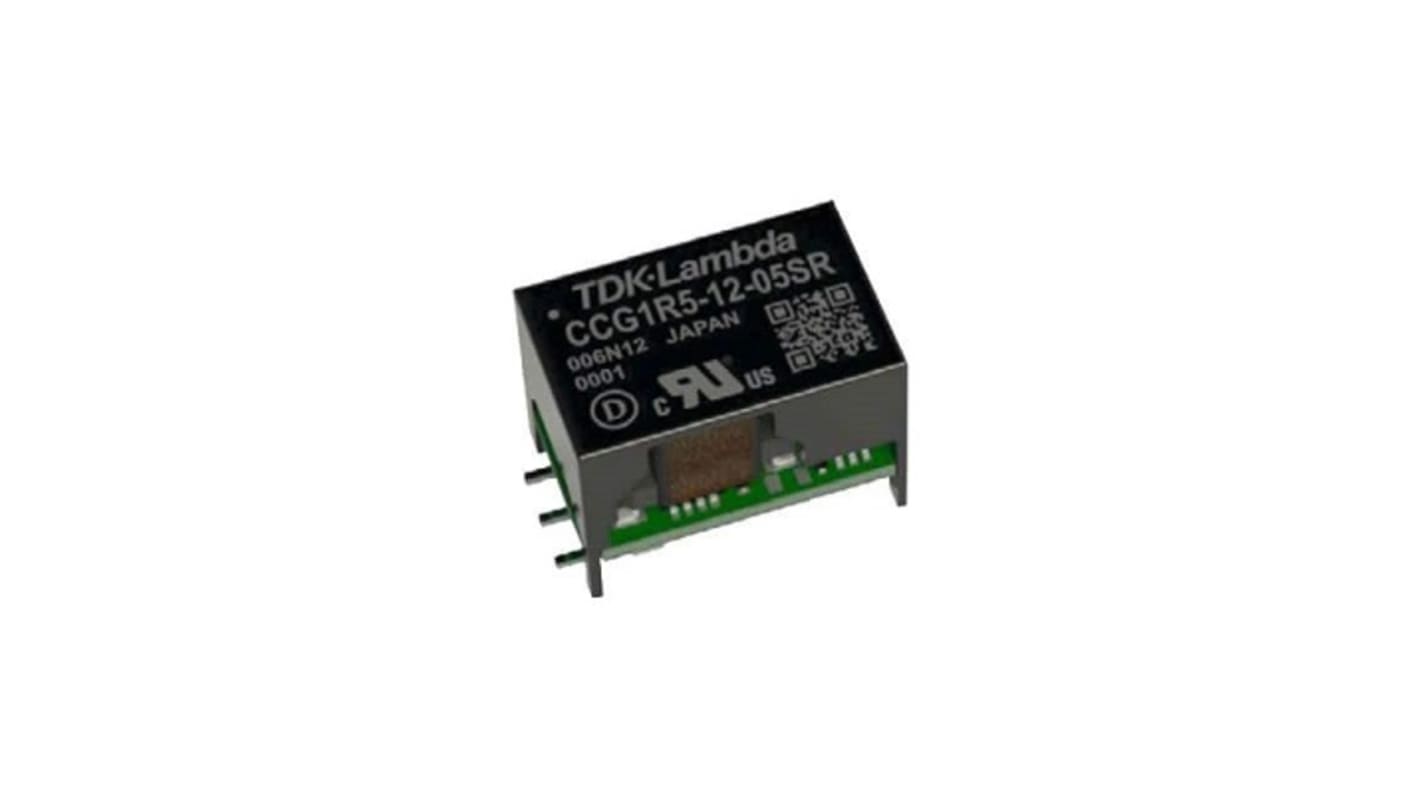 TDK-Lambda CCG Isolated DC-DC Converter, 5V dc/, 4.5 → 18 V dc Input, 1.5W, Surface Mount