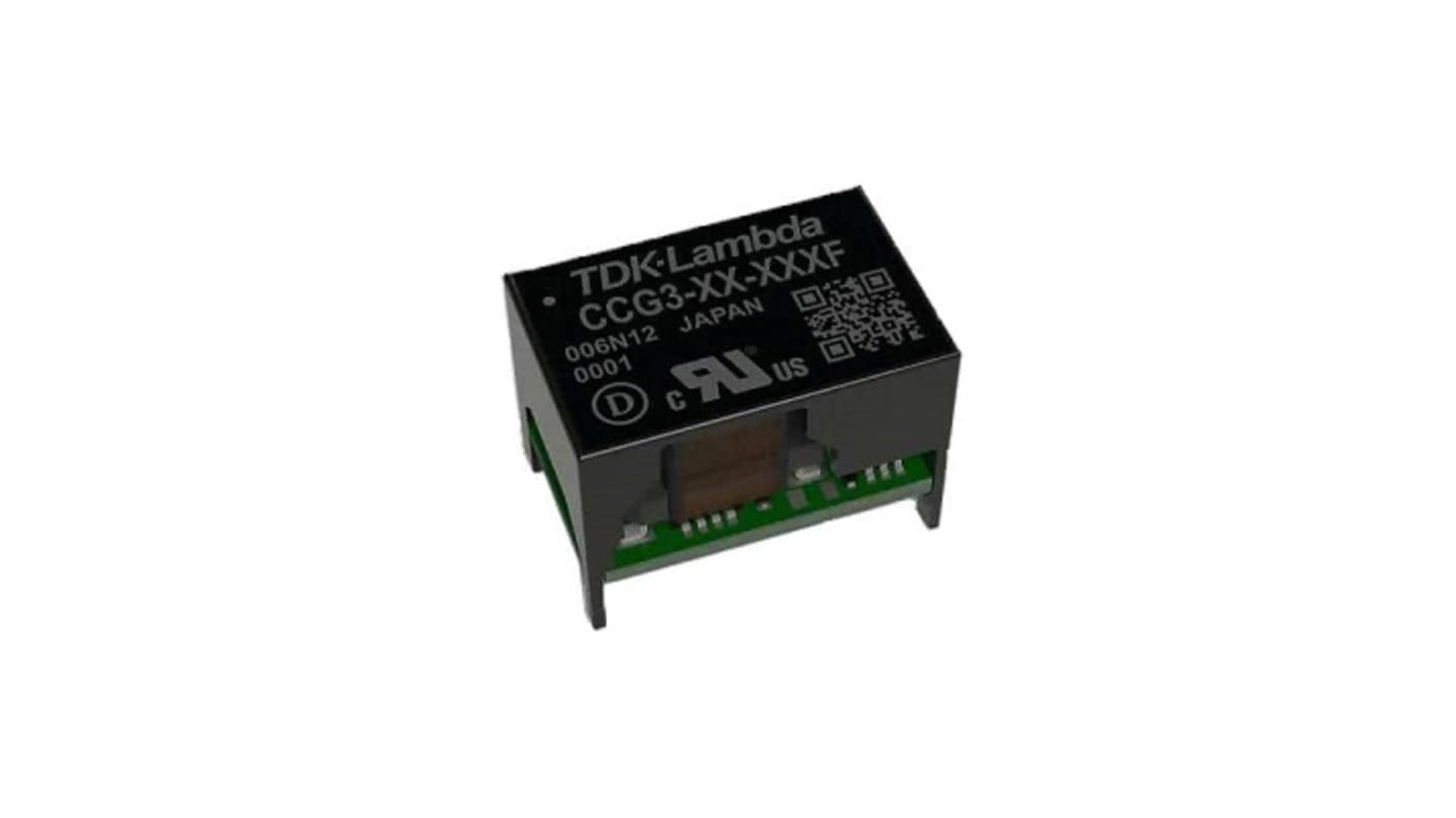 TDK-Lambda CCG Isolated DC-DC Converter, 5V dc/, 9 → 36 V dc Input, 3W, Through Hole