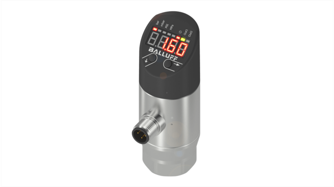 Sensor de presión manométrica BALLUFF, 20bar → 35bar, salida Salida analógica, para Al2O3 cerámico