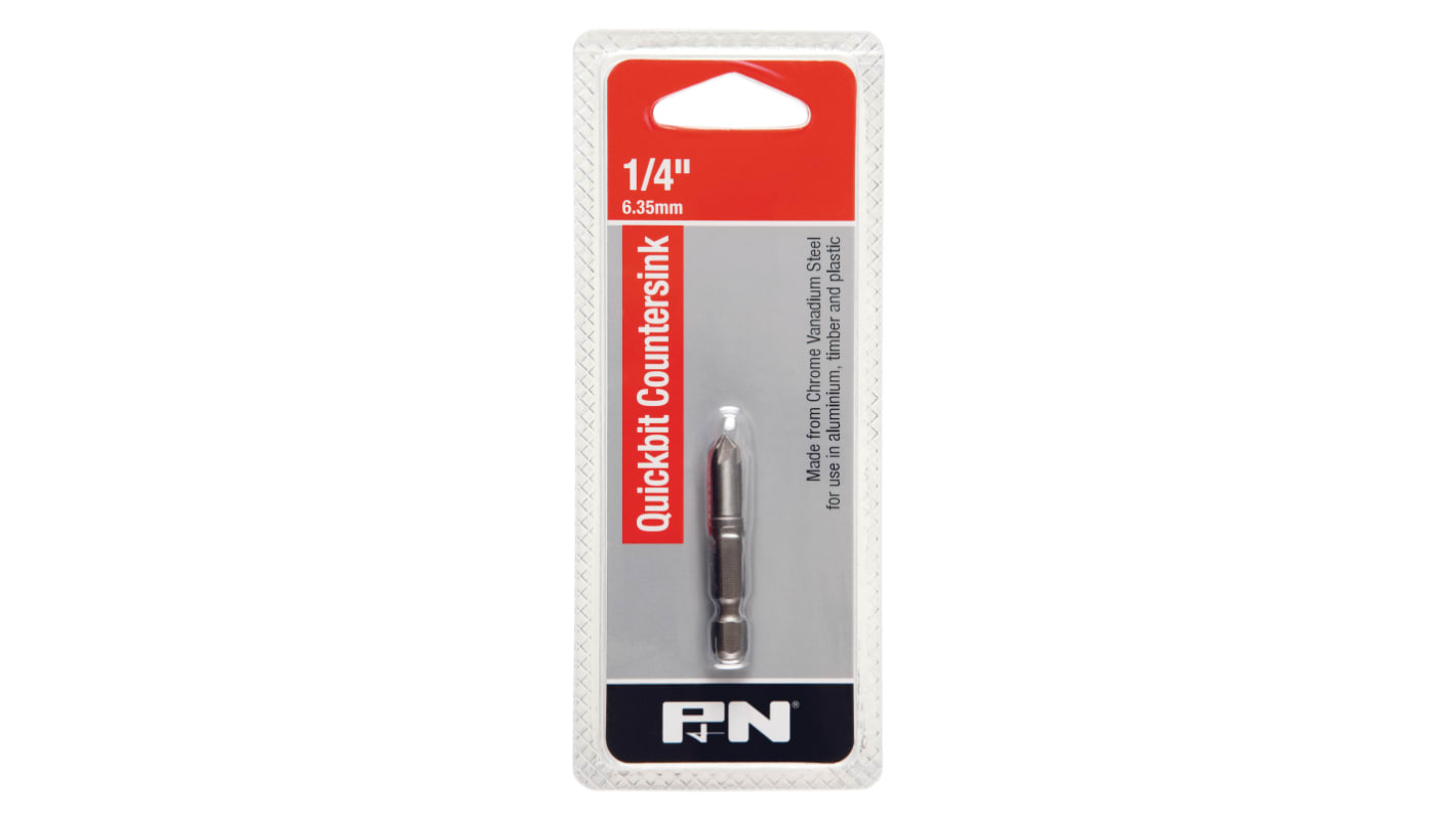 P&N Chrome Vanadium Countersink, 6.35mm Head, 5 Flute(s), 90°