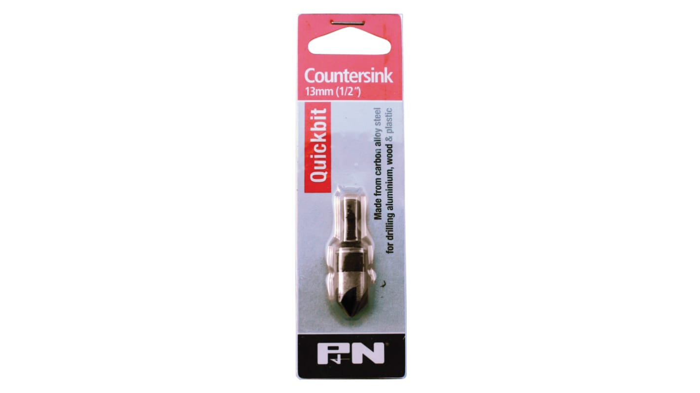 P&N High Carbon Steel Countersink, 13mm Head, 5 Flute(s), 90°