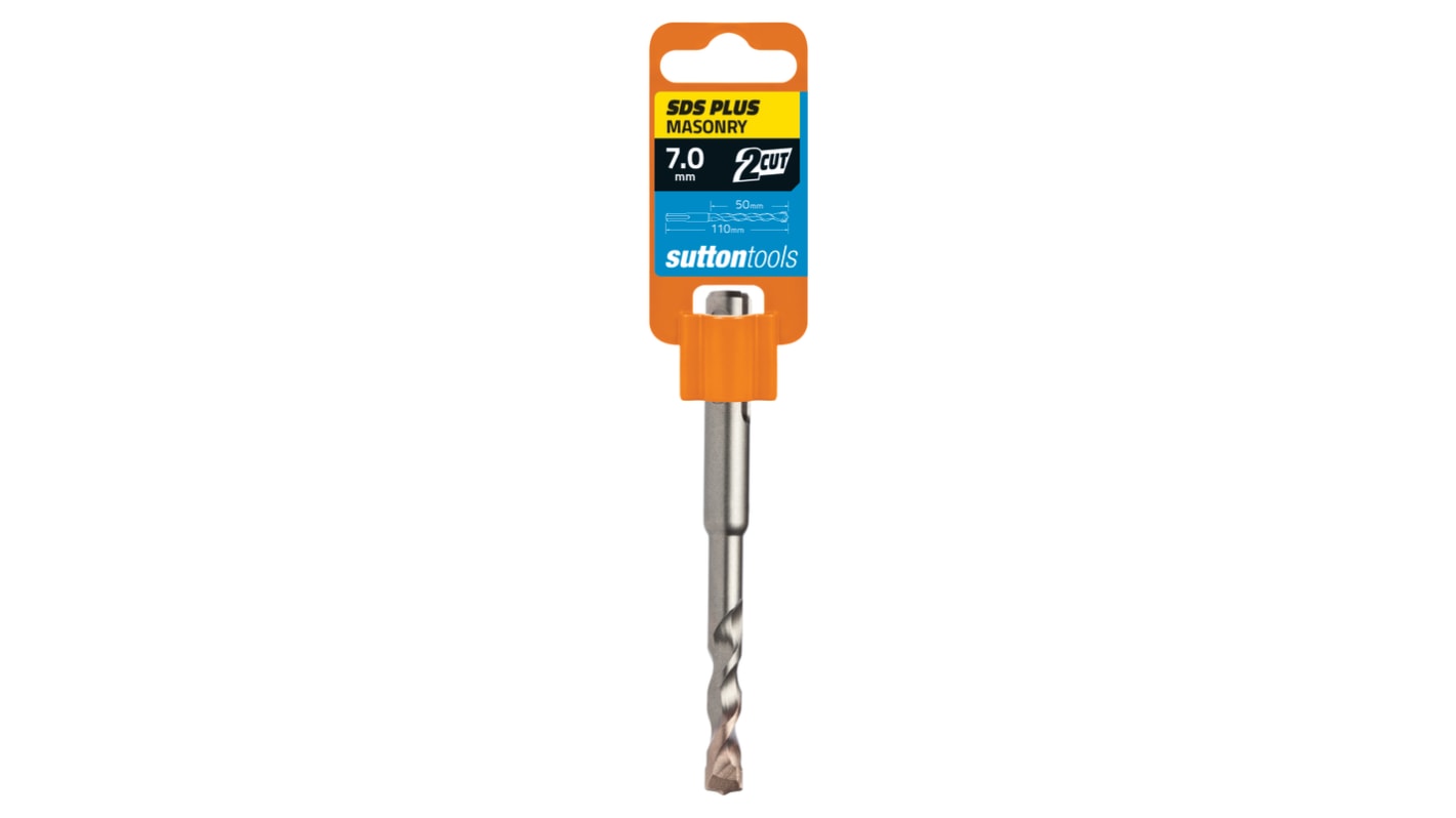 Sutton Tools Tungsten Carbide Tip Masonry Drill Bit for Masonry, 7mm Diameter, 110 mm Overall