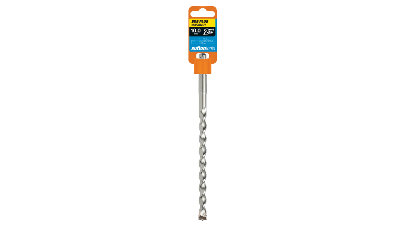 Sutton Tools Carbide Tipped Masonry Drill Bit for Masonry, 10mm Diameter, 210 mm Overall