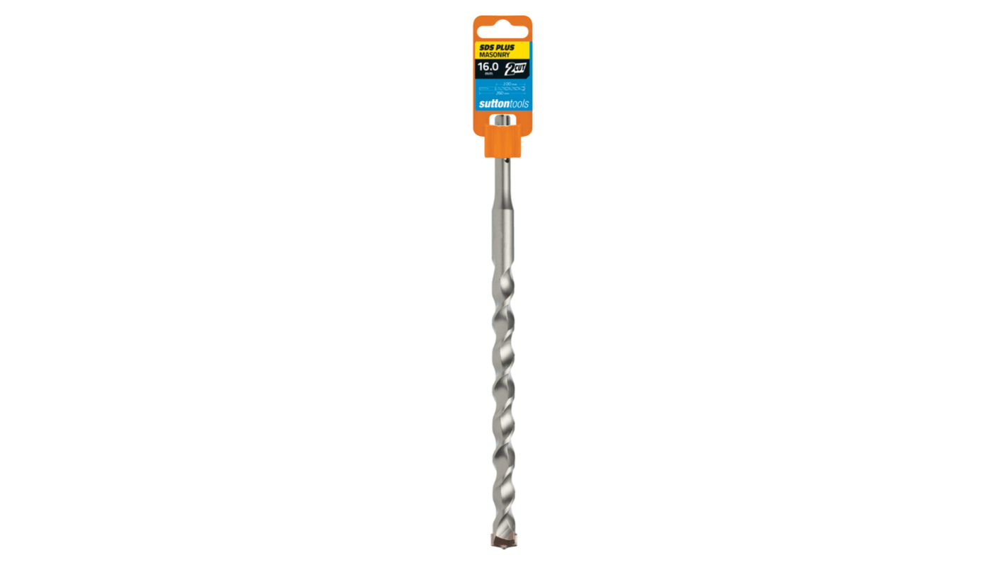 Sutton Tools Carbide Tipped Masonry Drill Bit for Masonry, 16mm Diameter, 260 mm Overall