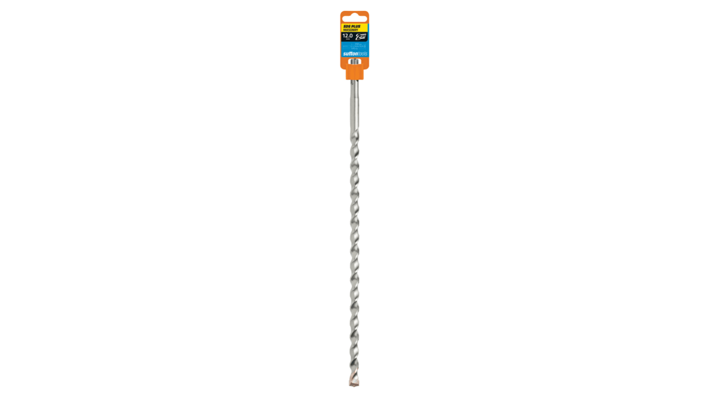 Sutton Tools Carbide Tipped Masonry Drill Bit for Masonry, 12mm Diameter, 410 mm Overall