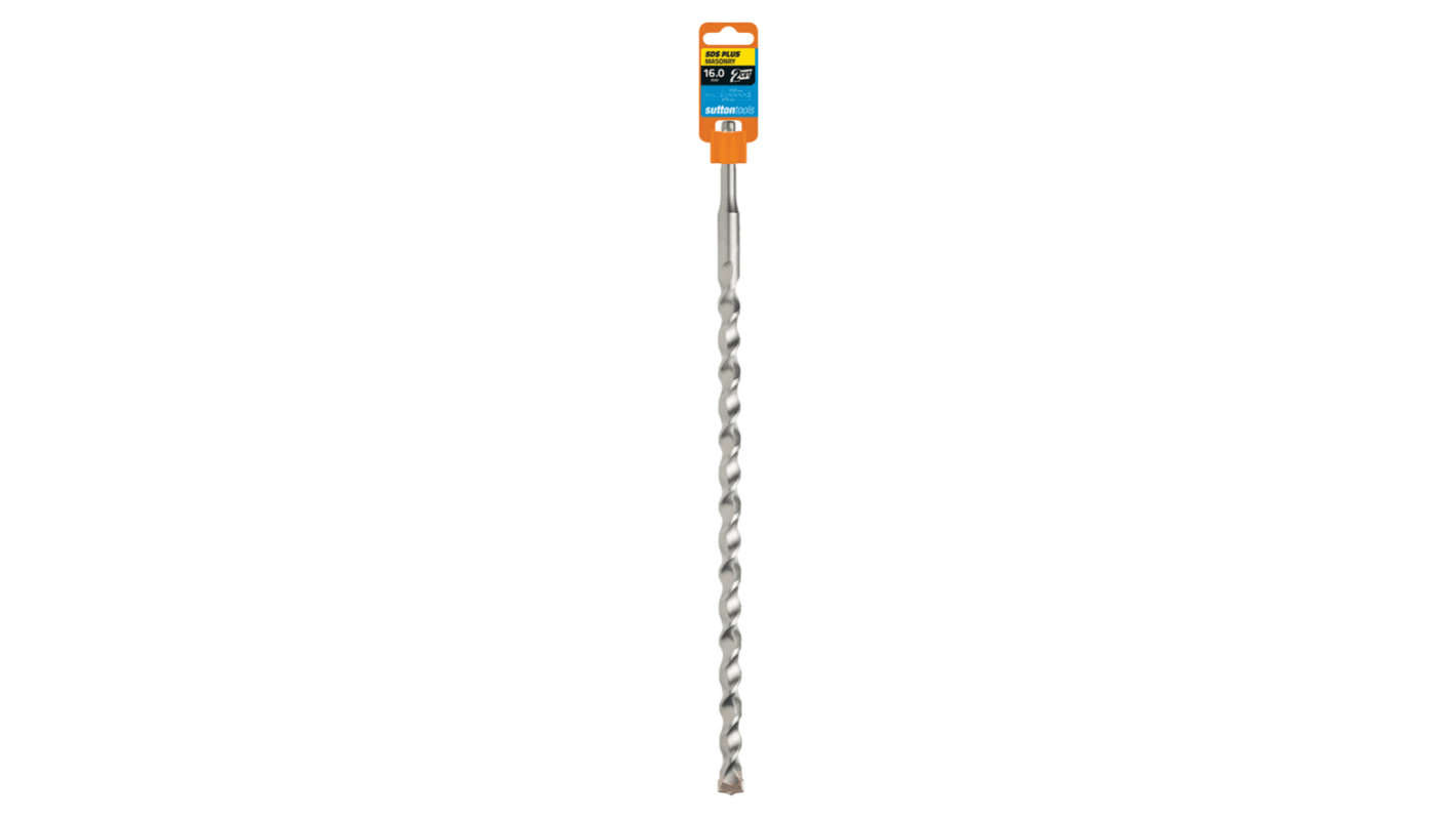 Sutton Tools Carbide Tipped Masonry Drill Bit for Masonry, 16mm Diameter, 410 mm Overall