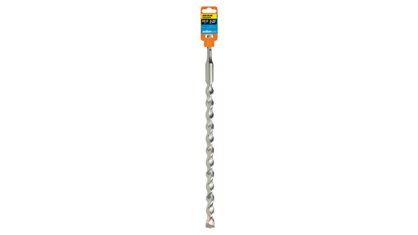 Sutton Tools Carbide Tipped Masonry Drill Bit for Masonry, 20mm Diameter, 410 mm Overall