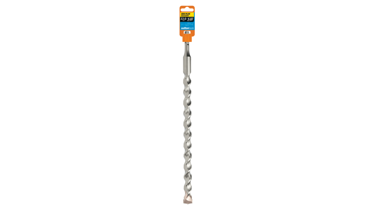 Sutton Tools Carbide Tipped Masonry Drill Bit for Masonry, 22mm Diameter, 410 mm Overall