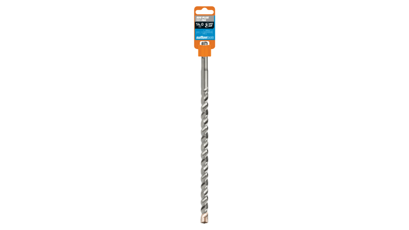 Sutton Tools Tungsten Carbide Tip Masonry Drill Bit for Masonry, 14mm Diameter, 310 mm Overall