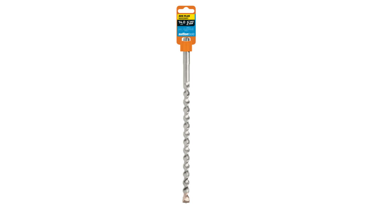 Sutton Tools Tungsten Carbide Tip Masonry Drill Bit for Masonry, 14mm Diameter, 310 mm Overall