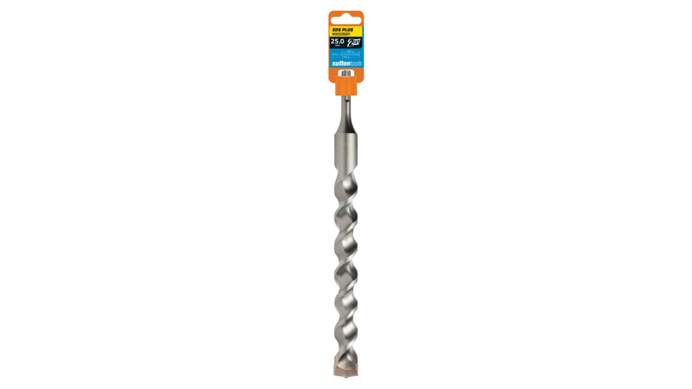 Sutton Tools Tungsten Carbide Tip Masonry Drill Bit for Masonry, 25mm Diameter, 310 mm Overall