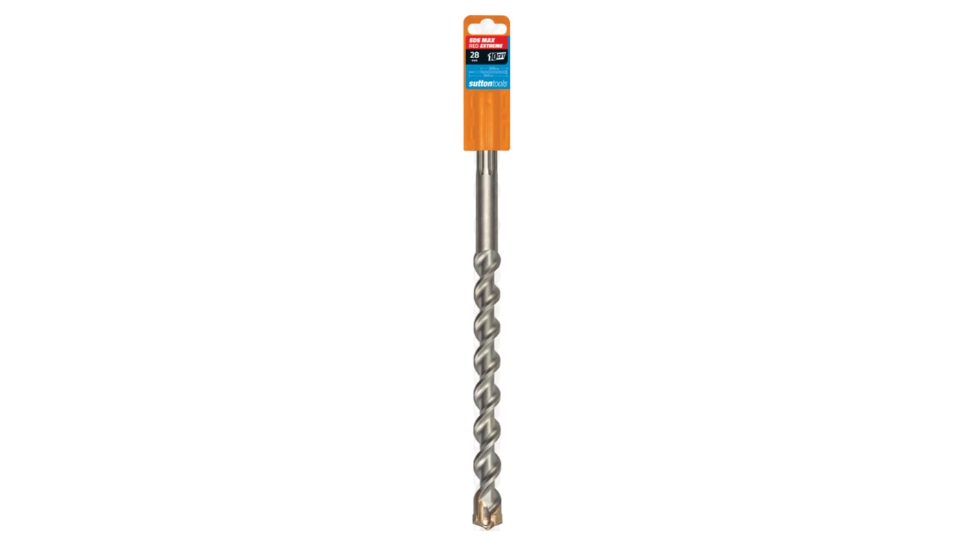 Sutton Tools Tungsten Carbide Masonry Drill Bit for Masonry, 28mm Diameter, 340 mm Overall