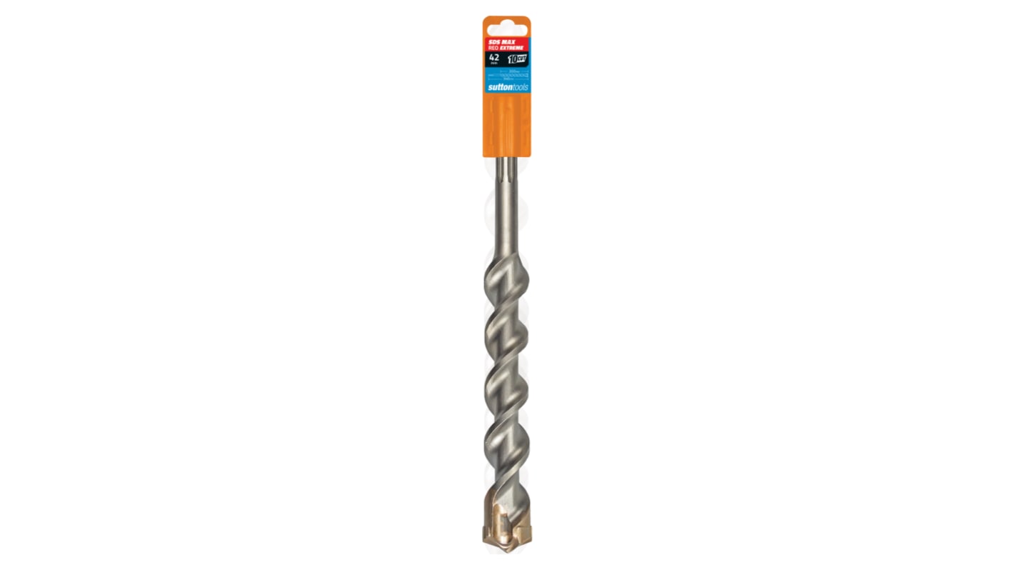 Sutton Tools Tungsten Carbide Masonry Drill Bit for Masonry, 42mm Diameter, 340 mm Overall