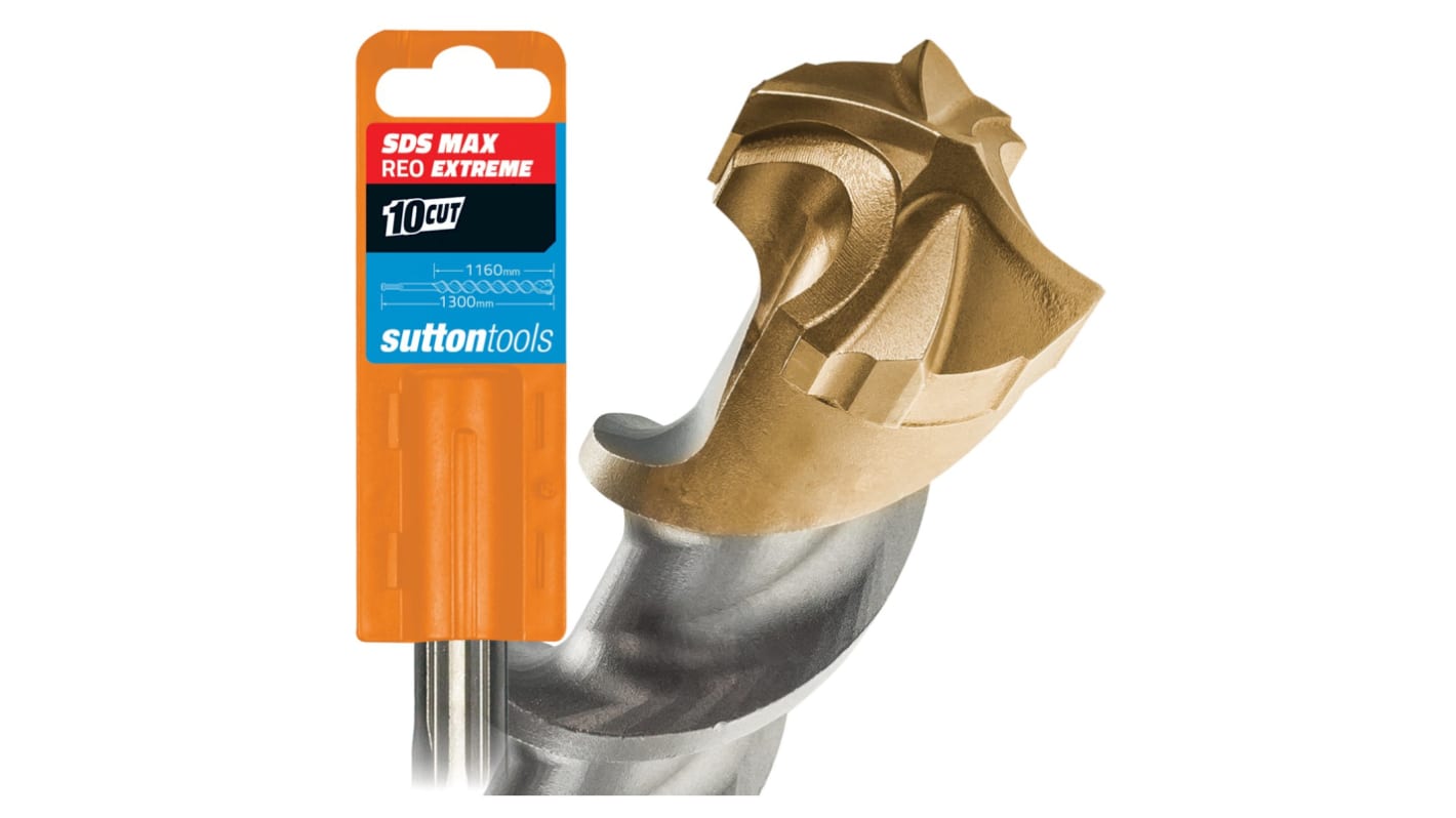 Sutton Tools Tungsten Carbide Masonry Drill Bit for Masonry, 28mm Diameter, 1300 mm Overall