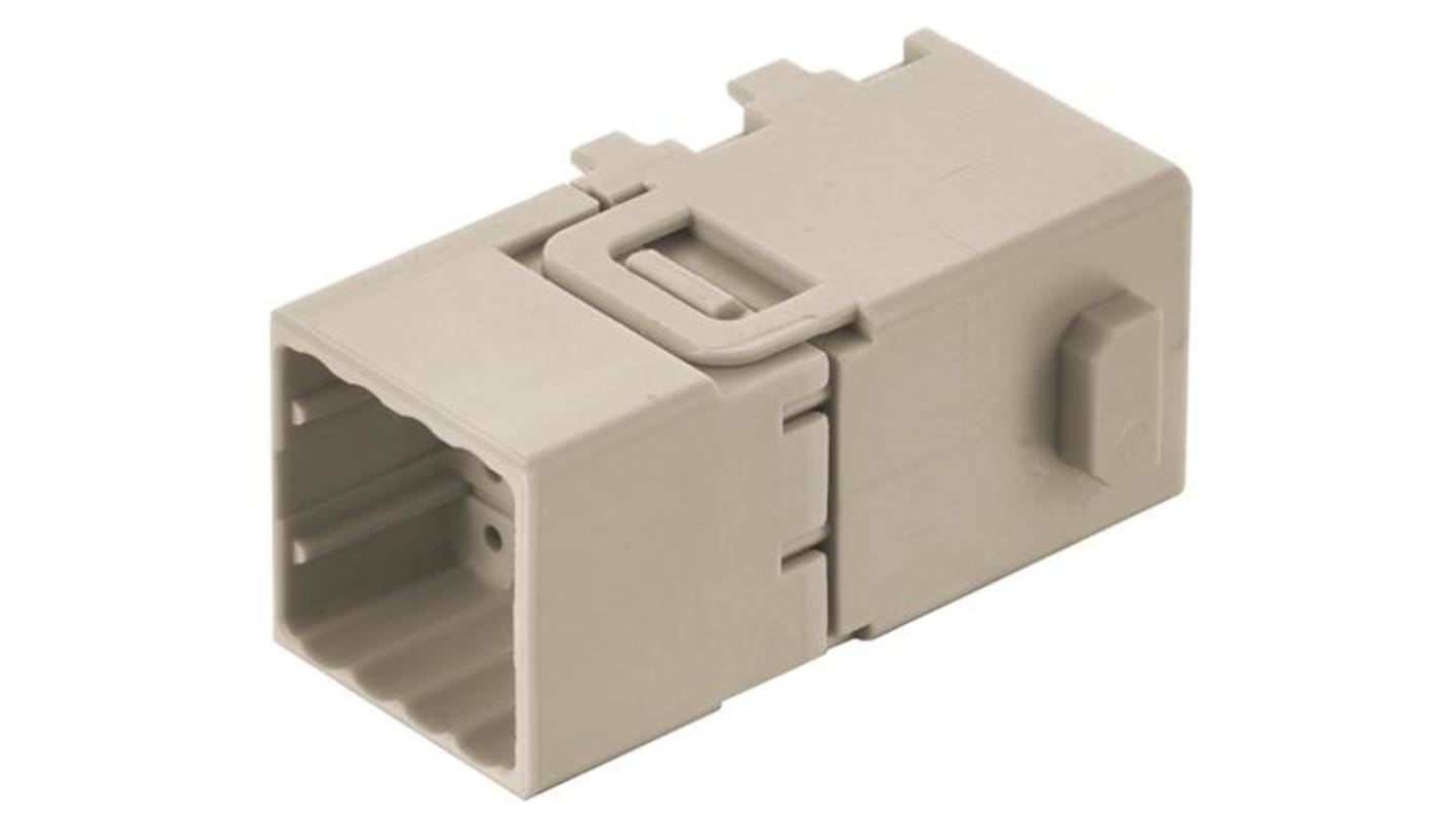 HARTING Crimp Connector Cube, 6 Way, 16A, Male, Han-Modular, Han-Domino, Cable Mount, 32 V