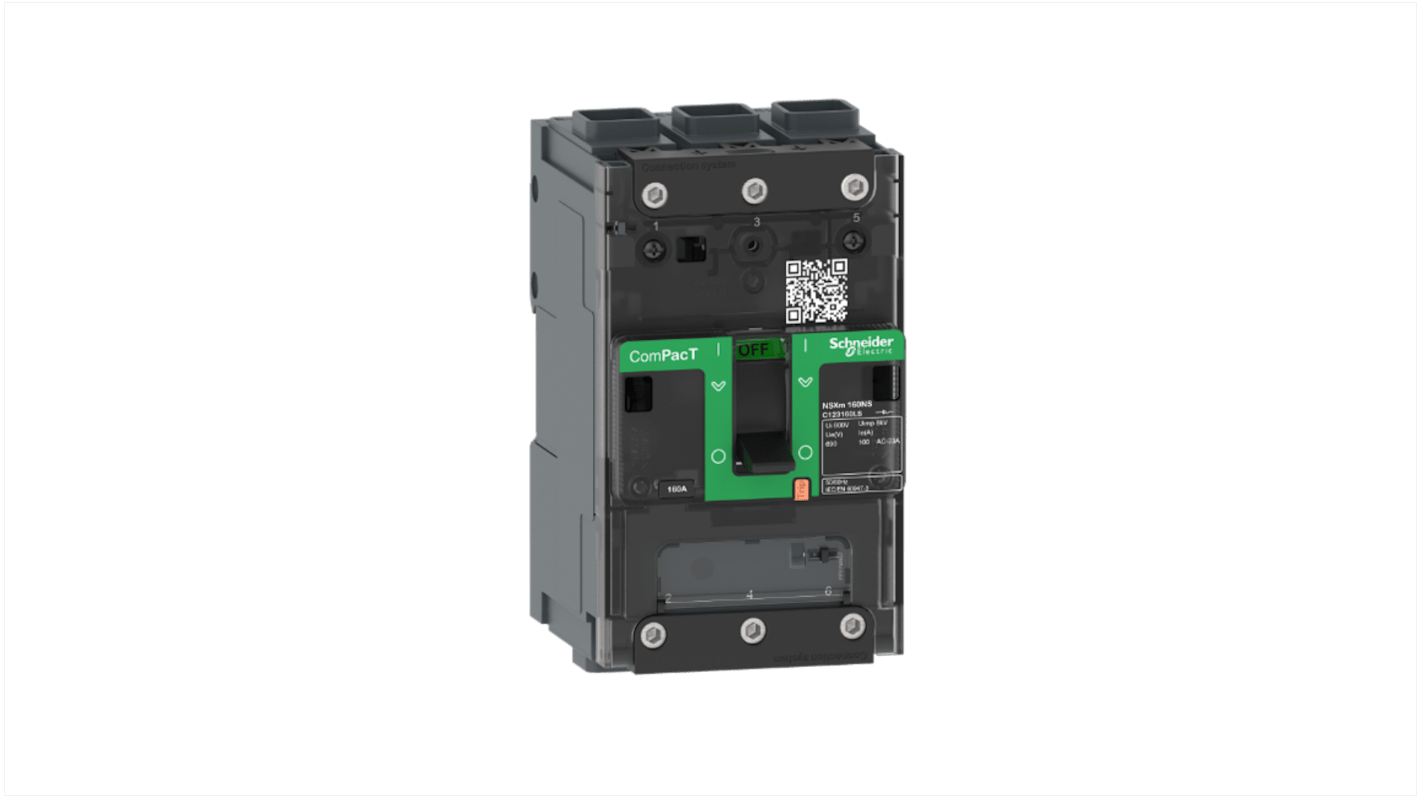 Interruptor seccionador Schneider Electric Bastidor cerrado, 3 100A Nueva generación ComPacT NSXmNA