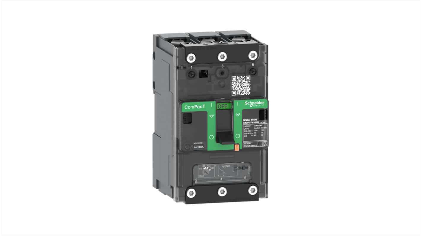 MCCB Schneider Electric, 3 Polos, 16A, Montaje fijo, ComPacT, NSXmB