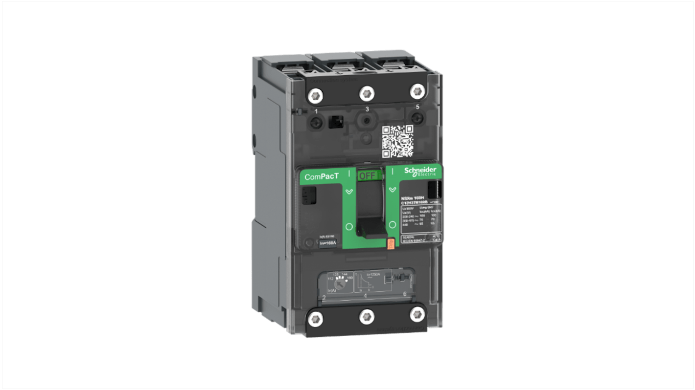 Schneider Electric, ComPacT MCCB 3P 16A, Fixed Mount