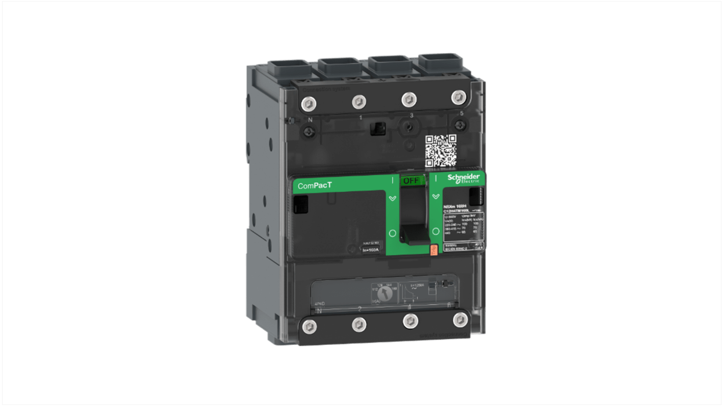 Schneider Electric, ComPacT MCCB 4P 40A, Fixed Mount
