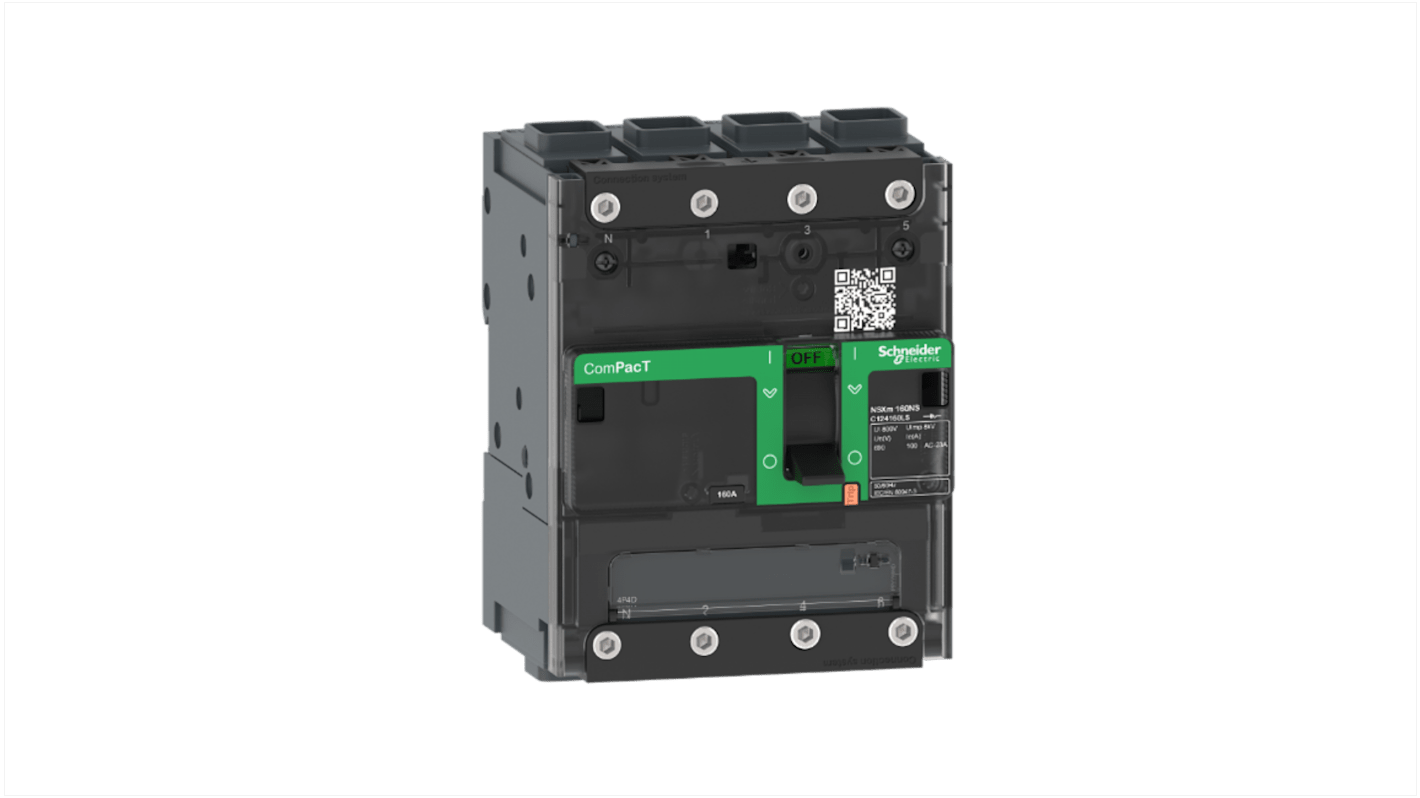 Interruptor seccionador Schneider Electric Bastidor cerrado, 4 160A Nueva generación ComPacT NSXmNA