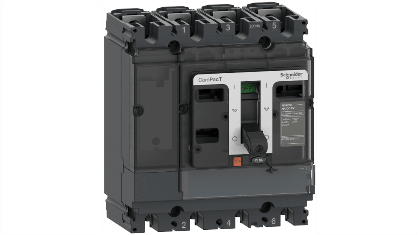 Sezionatore con interruttore Schneider Electric C164160D1S Integrato, 4 ComPacT di nuova generazione NSX160NA