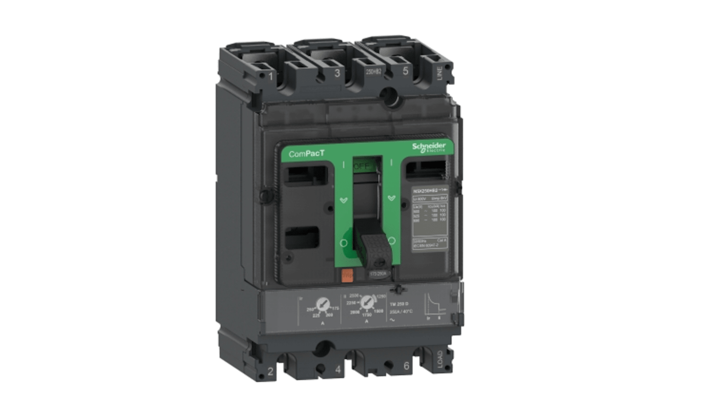 Schneider Electric, ComPacT New Generation MCCB 3P 160A, Fixed Mount