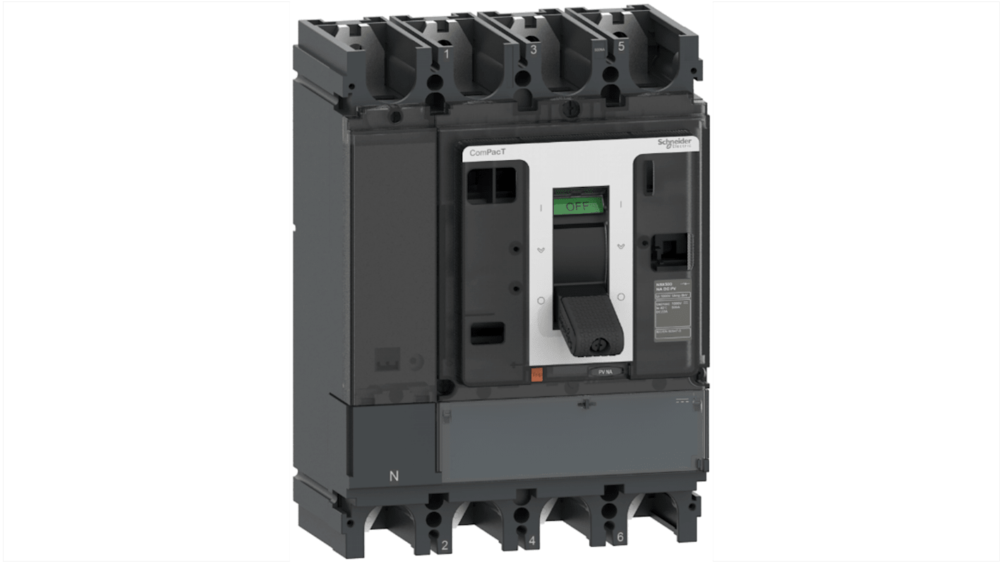 Interruptor seccionador Schneider Electric Bastidor cerrado, 4 400A Nueva generación ComPacT NSX400