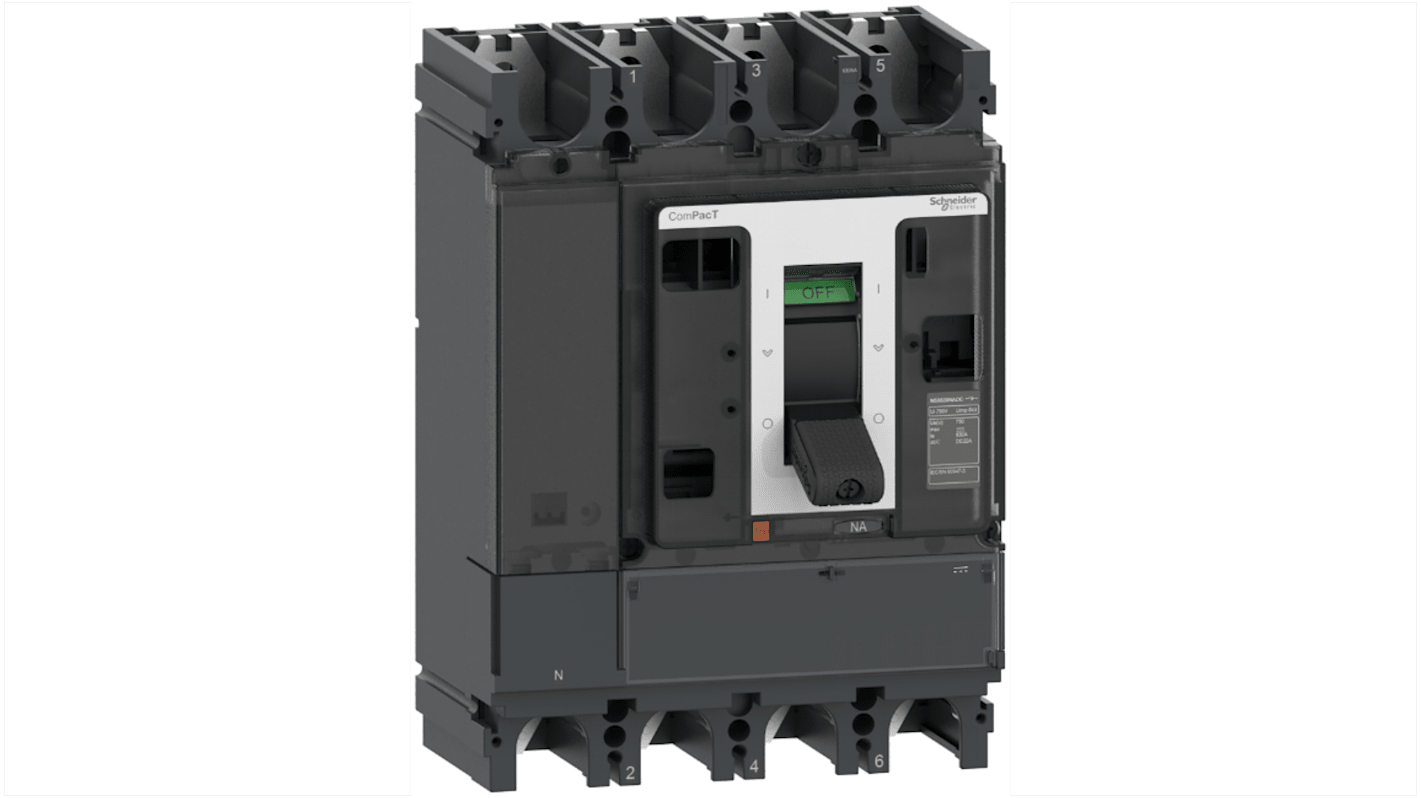 Interruptor seccionador Schneider Electric Bastidor cerrado, 4 400A Nueva generación ComPacT NSX400NA