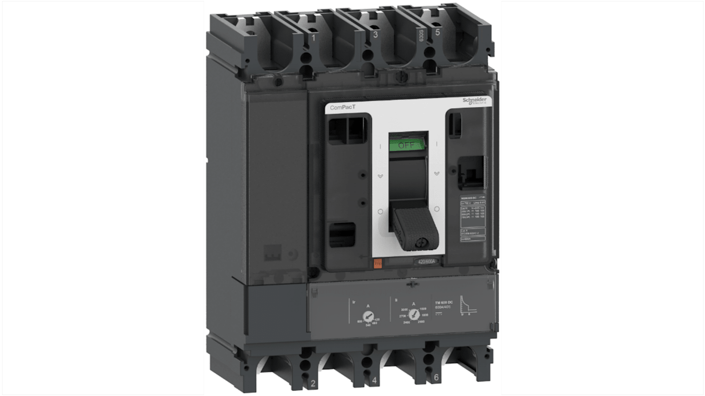 Schneider Electric, ComPacT MCCB 4P 320A, Fixed Mount