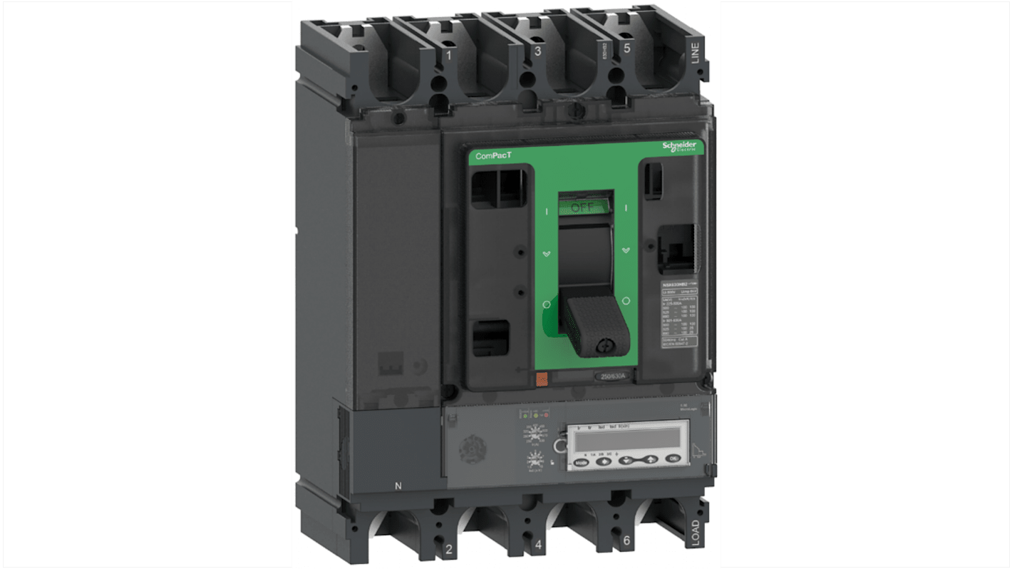 Disjoncteur Schneider Electric ComPacT 4 pôles, 400A, montage fixe