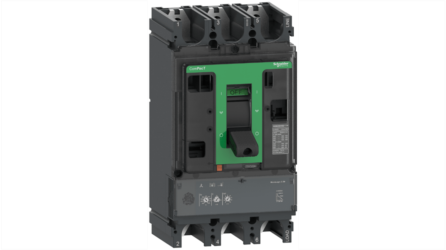 Disjoncteur Schneider Electric ComPacT 3 pôles, 320A, montage fixe